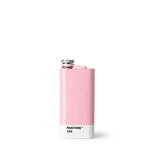 Pantone 16630 Light Pink 182 Flachmann, Edelstahl mit Schraubverschluss, Rostfreier Stahl