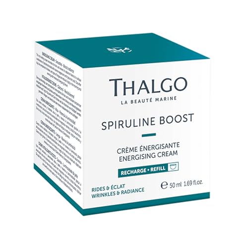 THALGO Spirulina Boost 2.0 Vitalisierende Creme, 50 ml glättet die Haut und mindert Anzeichen von Müdigkeit Refill-Pack