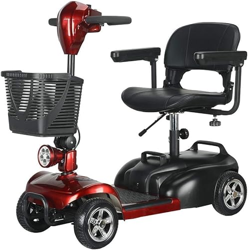 Broobey 4-Rad-Mobilitätsroller, elektrisch betriebene mobile Roller - Power-Luxus-Reiseroller für Erwachsene, ältere Menschen - mit Ladegerät und Korb im Lieferumfang enthalten