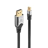 LINDY 36314 5m CROMO Mini DisplayPort an DisplayPort Kabel, Grau