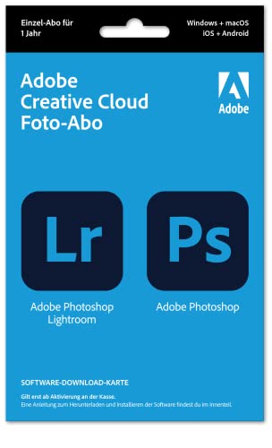 Adobe Creative Cloud Photography Plan - DE, Deutsch / 12 Monate Subscription Karte|Standard|1 Gerät|1 Jahr|PC/Mac|Download|Download
