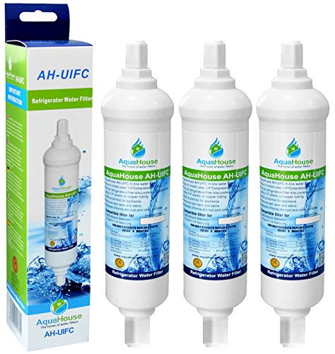 3x AH-UIFC Compatilbe Wasserfilter für Kühlschrank LG & Hotpoint BL9808, 3890JC2990A, 5231JA2012B, 5231JA2012A & Daewoo DD-7098 - mit Schraubanschluss