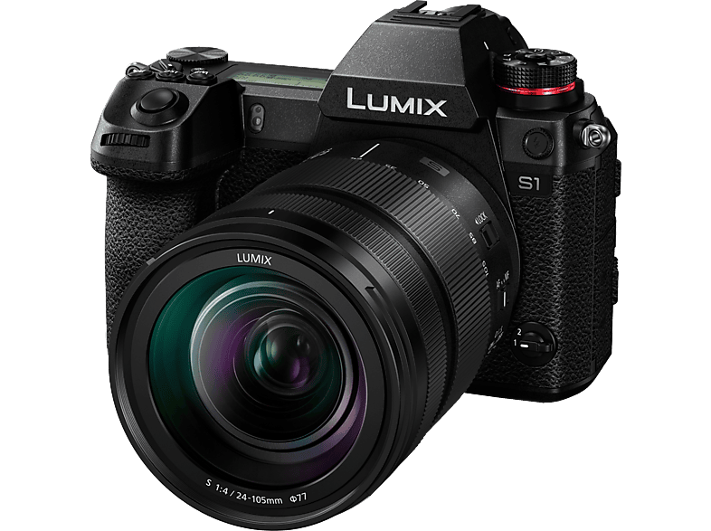 PANASONIC Lumix DC-S 1 Kit Systemkamera mit Objektiv 24-105 mm, 8 cm Display Touchscreen, WLAN