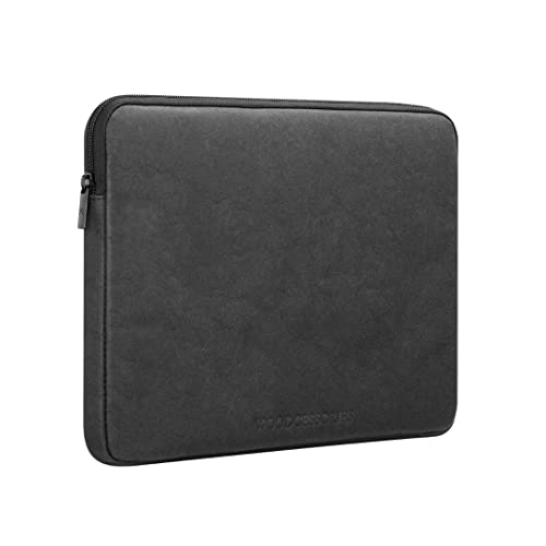 Woodcessories - Nachhaltige Laptoptasche kompatibel mit MacBook 15 Zoll Hülle Schwarz - aus Papier