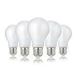 hellum LED Glühbirne E27, 5er 7W warmweiß LED Lampe mit 806 Lumen LED Filament, E27 Vintage Led Leuchtmittel ersetzt 60-Watt Glühbirne, 2700 Kelvin warmweiß Matt, 206210