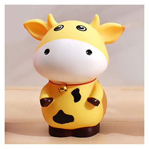 Niedliche Sparschwein Mavericks Piggy Bank Vinyl-Münzbank Niedliche Tierform Geld Jar-Geschenk(kann Deponiert Und Herausgenommen Werden) Sparschwein für Bargeld (Color : Yellow, Größe : Groß)