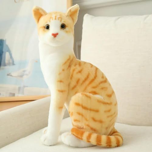 Plüsch lebensechte Siamkatze Plüschtier Katze niedliche Puppe Haustier Wohnkultur Geschenk für Mädchen Geburtstag 35cm 6