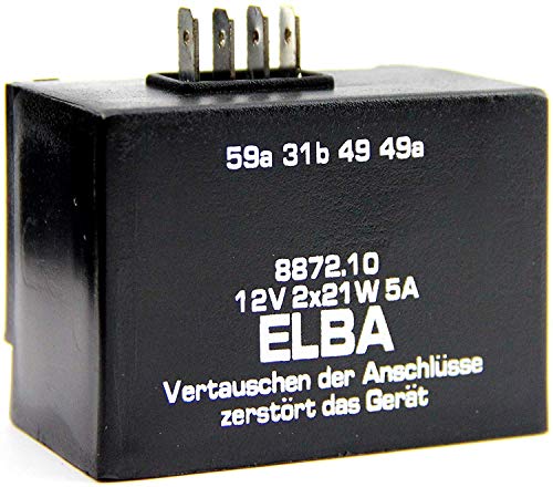 12V ELBA Blinkgeber 2x21W - 5A - Elektronisch 4-polig 8872.10 für Simson S50, S51, S70