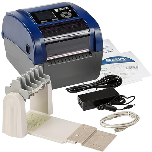 Brady , BBP12-EU-U-PWID, Thermotransferdrucker, max. Breite 118mm, 300 dpi, Seriell, USB, LAN, mit Rollenhalter, EU Version, mit BWS Suite (198595)