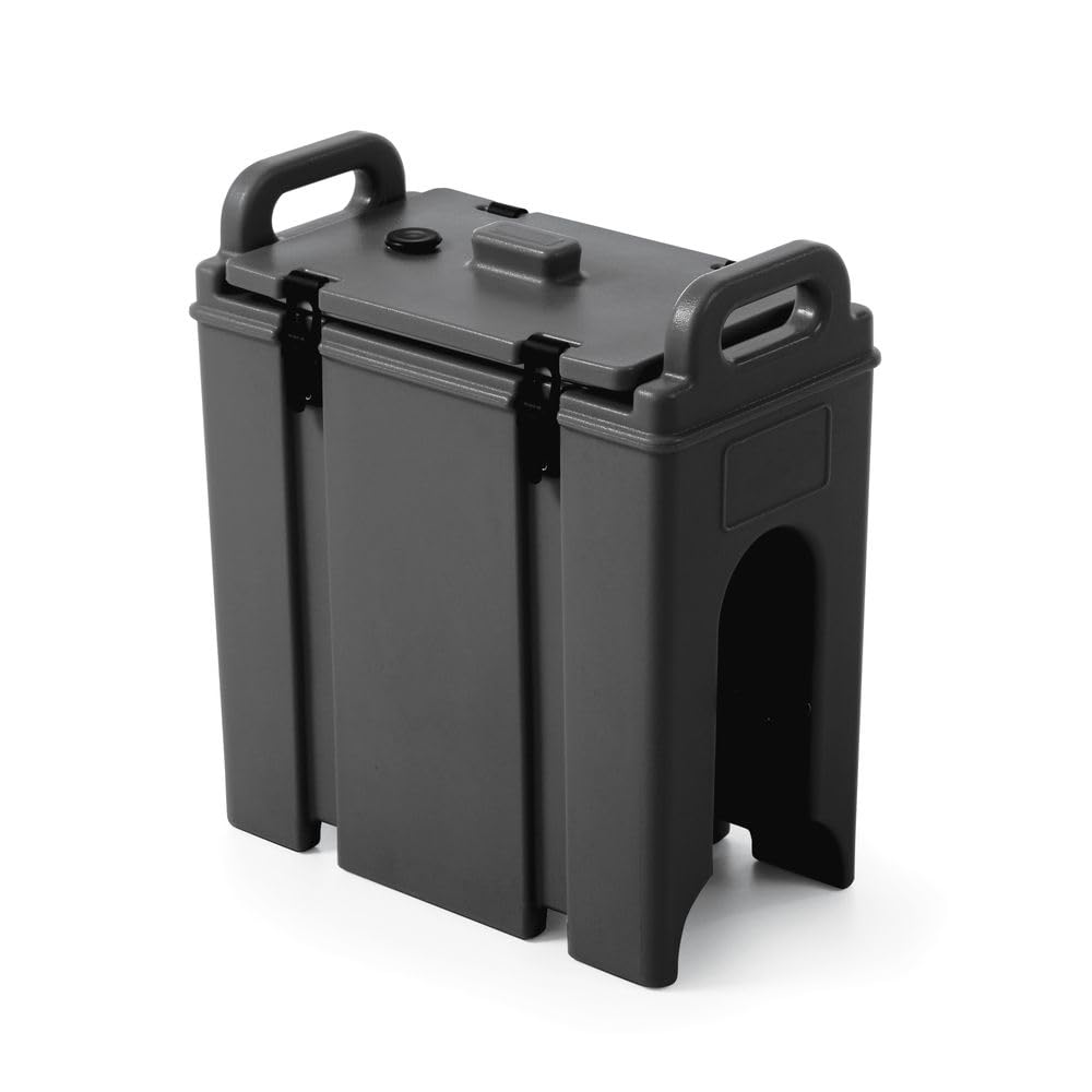 HENDI Thermobox, Getränkebehälter mit Ablasshahn, heißen und kalten Getränken, Thermobehälter, Transportbox, HDPE, 9,4L, 230x420x(H)470mm, Schwarz