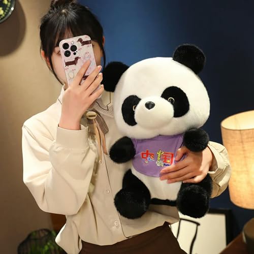 NOpinz Kawaii molliger Panda Plüschtier niedliches Kuscheltier Panda Plüschpuppe Karikatur ausgestopftes Mädchen Geschenk Geburtstag 30cm 2