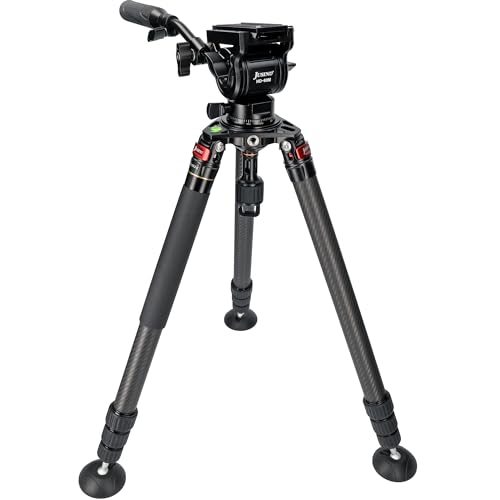 JUSINO Karbon Profi-Stativ MX-432C + Kugelkopf HD-60M Perfekt für Vogelaufnahmen und als Videostativ 152,5cm Max. Höhe 18Kg belastbar