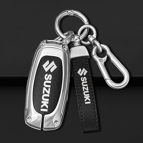 LECREA Autoschlüssel Hülle Schlüsselhülle für Suzuki Vitara SX4 S-Cross Across, Anti-Rost Verschleißfeste Autoschlüssel-Schutzhülle, Autoschlüsseletui, Auto Innere Zubehör,E