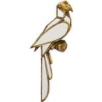 Kare Design Wandschmuck Parrot Mirror, Deko Vogel in der Farbe Gold, verspiegelt, geometrische Form, verschiedene Ausführungen erhältich (H/B/T) 43 15 3,2