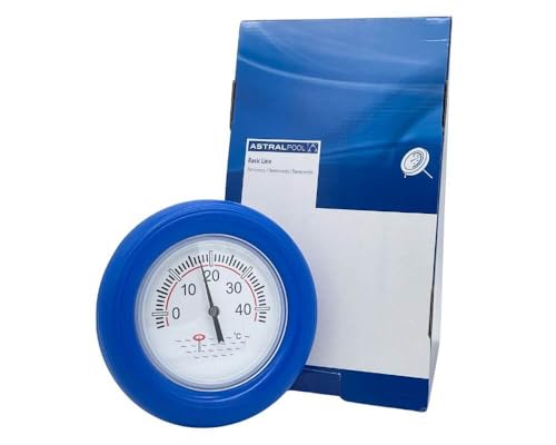 AstralPool Schwimmthermometer, 5ºC - +40ºC, für Teich-, Schwimmbad- und Poolgebrauch, Inkl. Befestigungsschnur