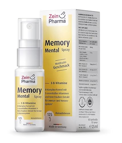 Zein Pharma Memory Mental Spray, Wild Berry - 25 ml.