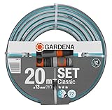 Gardena Classic Schlauch 13 mm (1/2 Zoll), 20 m: Universeller Gartenschlauch aus robustem Kreuzgewebe, 22 bar Berstdruck, UV-beständig (18008-20)