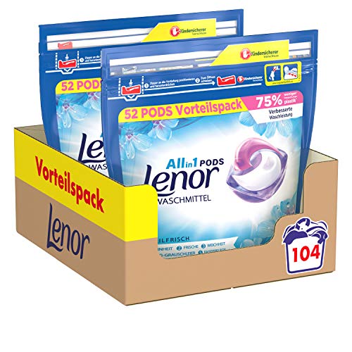 Lenor All-in-1 PODS Waschmittel Aprilfrisch – 104 Waschladungen