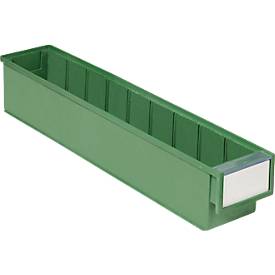 Schubladenbox TRESTON BiOX 5010, 2,4 l, temperatur- & chemiebeständig, Etikett & Schutzschild, B 92 x T 500 x H 82 mm, klimaneutraler Biokunststoff, grün
