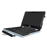 Acer Spin 1 13 Hülle,2 in 1 Spezielles Design eine PU Leder Schutzhülle + Portable Laptoptasche für 13.3" Acer Spin 1 13 SP113-31 Series Notebook,Schwarz