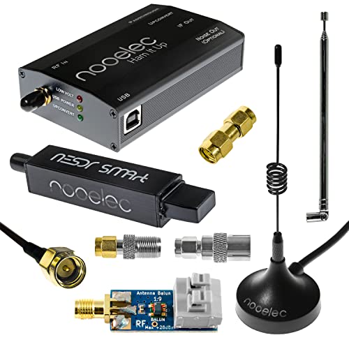 NooElec NESDR SMArt HF-Bundle: 100kHz-1.7GHz Softwaredefiniertes Funkgerät für HF / UHF / VHF einschließlich RTL-SDR, konfektionierter Ham It Up Upconverter, Balun, Adapter und Kabel