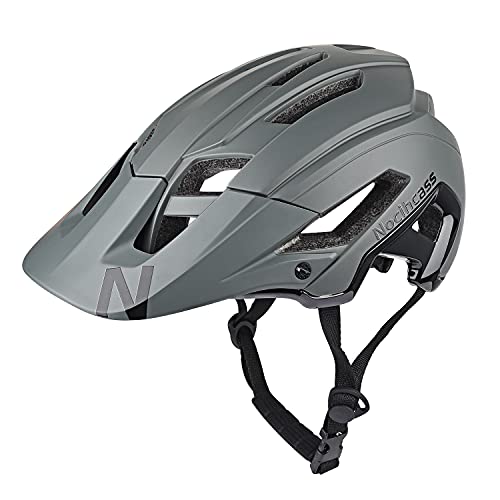 Nochicass Fahrradhelm für Erwachsene, Damen und Herren, verstellbare Größe, leichter Helm, Unisex, grau, 56-61 cm (22-24 inch)