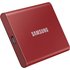 Samsung Portable T7 500GB Externe SSD USB 3.2 Gen 2 Rot PC/Mac MU-PC500R/WW