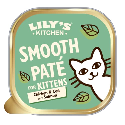 Lily's Kitchen Feine Huhn- und Kabeljaupastete mit Lachs Alleinfuttermittel für Kätzchen (19 x 85 g)