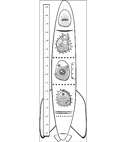 Plage 3XL Großer Aufkleber Meßstange-Rakete, Vinyl, weiß, 56 x 0.2 x 169 cm