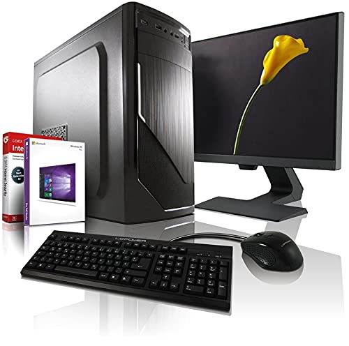 Komplett PC Intel i7 Allround/Multimedia Computer mit 3 Jahren Garantie! | Intel Core i7® 4770 8 Threads, 3.90 GHz | 16 GB | 512 GB SSD | USB 3.0 | Win10 Pro | 24" Full-HD | Tastatur+Maus #6749