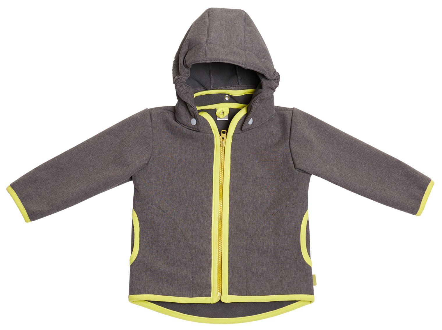 be! Baby/Kinder Softshell Jacke mit Leichter Fleece-Schicht innen, Wassersäule: 10.000 mm, Gr. 92/98, grau-Melange