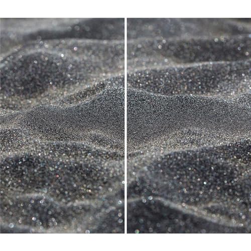 DAMU |Ceranfeldabdeckung 2 Teilig 2x30x52 cm Herdabdeckplatten Abstrakt Elektroherd Induktion Herdschutz Spritzschutz Glasplatte Schneidebrett Sand
