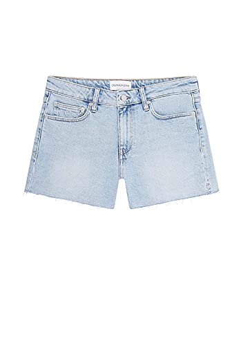 Calvin Klein Jeans Damen MID Rise Shorts, Denim Light, NI27