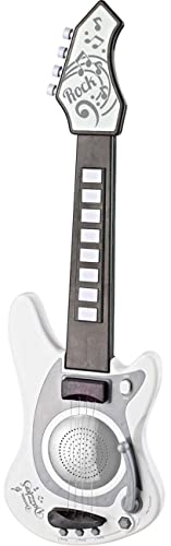 Diakakis Luna Gitarre mit Sound Licht Headset Schultergurt Kinder Musikspielzeug +3J (weiß)
