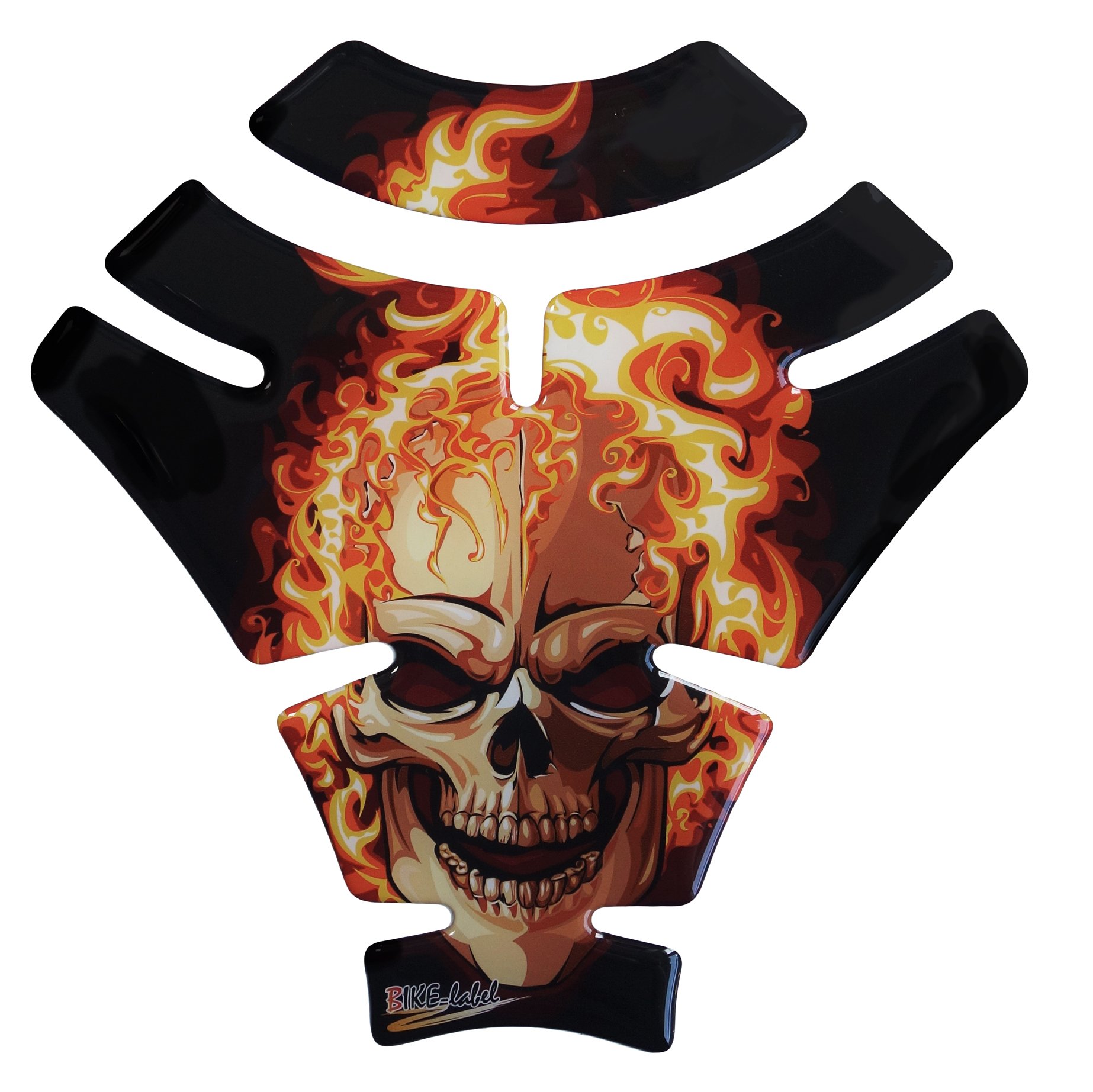 BIKE-label Tankpad 3D Ghost Rider Tank Schutz für Motorrad Tank 500415