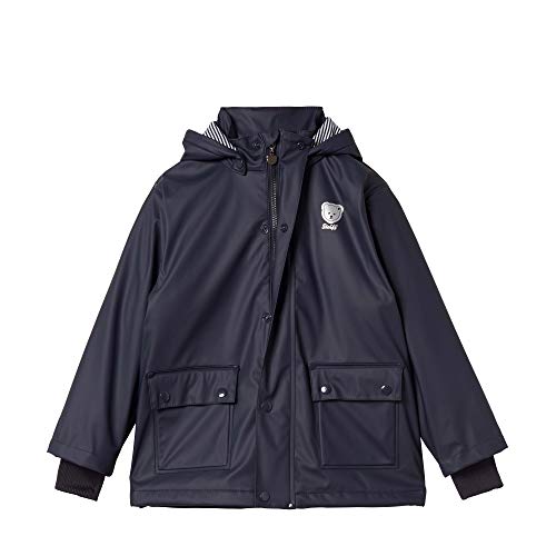 Steiff Baby-Jungen Regenmantel Regenjacke, Blau (Black Iris 3032), 80 (Herstellergröße: 080)