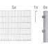 GAH ALBERTS Doppelstab-Gittermatten-Grundset »Doppelstab-Matte«, BxH: 1000 x 80 cm, Stahl, silberfarben