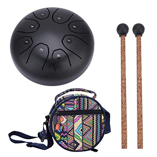 Lotus Drum, Ethereal Percussion Drum, 5,5 Zoll für Meditation mit Schlägeln zum Entspannen des Percussion Instruments(Brown)