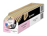 Sheba Delikatesse in Gelee Katzenfutter Geschnetzeltes mit Lachs (MSC), 36 Schalen (36 x 85 g)