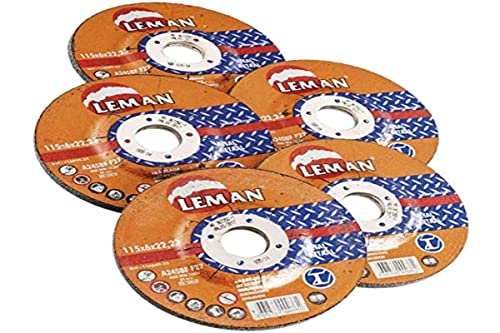 Leman 116049.05 5 Stk. Schleifscheiben für Metall MD, orange, 116049.05