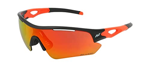 MASSI 45868 Brille, Schwarz/Orange, One Size