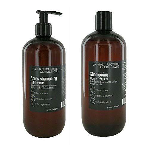 Täglich Shampoo 500ml and Conditioner Entwirren 500ml 99% Natürliche Haarpflege Entwirren, Feuchtigkeit Spenden, Erweichen
