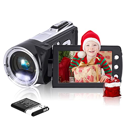 Vmotal gd8162 [Upgraded] 2,7K Digitale Videokamera 1080P FHD Camcorder 36MP / 2,7" TFT LCD-Bildschirm / 270 Grad drehbarer Camcorder für Kinder/Jugendliche/Studenten/Anfänger/ältere Menschen Geschenk