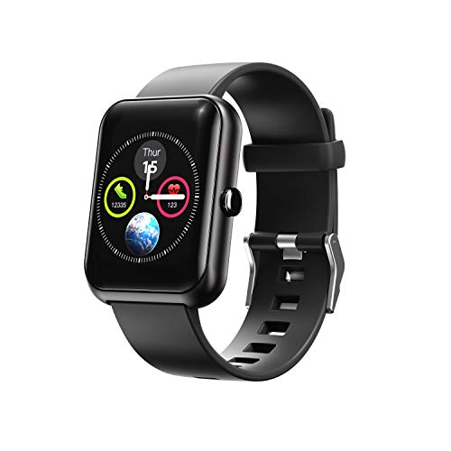 Hi5 10433 S20 Fitness Armband Uhr Touchscreen SmartWatch mit IP68 wasserdicht, Aktivitäts-Tracker, Schwarz, 140 g