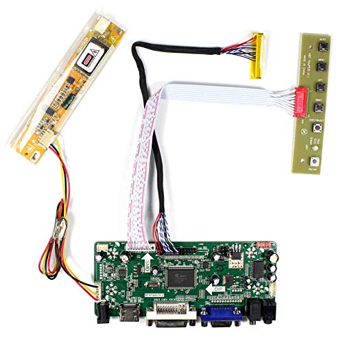 HDMI + VGA + DVI + Audio Eingang LCD Controller Board für LP141WX1 B140EW01 CLAA140WA01 35,8 cm (14,1 Zoll) 1280 x 768 1CCFL 30-poliges LCD-Panel