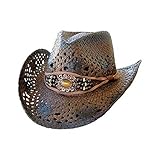 Dallas Hats Cowboyhut brauner Strohhut Outback 9 Gr. S - XL (L)