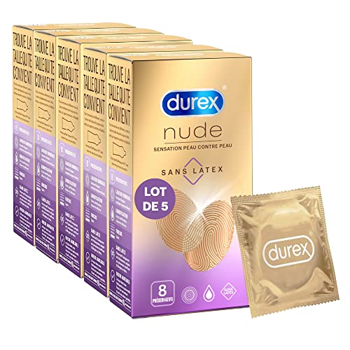 Durex Kondome Nude ohne Latex, Hautgefühl, 8 Stück