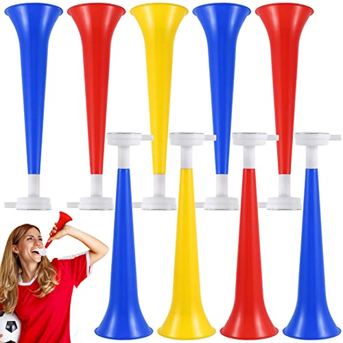 Garneck Vuvuzela-Stadion-Hupe, Kunststoff, für Sportspiele, Fußballfans, Partyzubehör, Geschenke, zufällige Farbe, 10 Stück