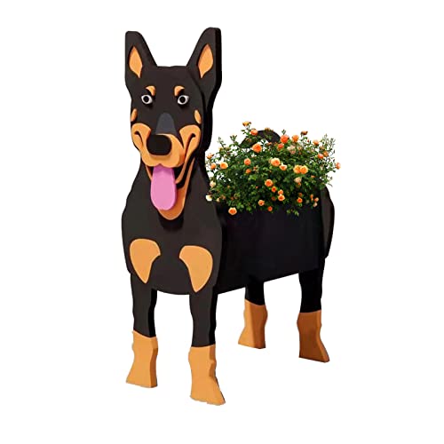 Samnuerly Cartoon Hunde Pflanztöpfe Hunde Pflanzgefäß in Tierform Mit Drainage 3D Blumentopf In Tierform Gartentöpfe Für Innen/außengarten,Heimgarten Dekoration Geschenke (Kelpie )