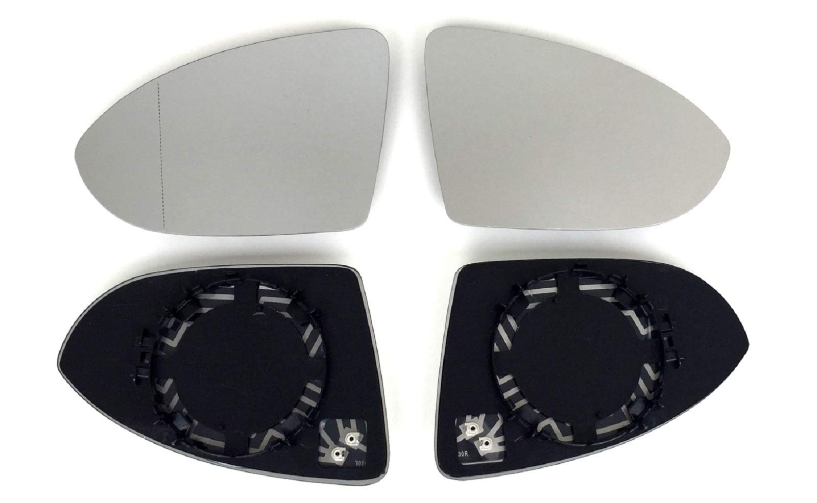 Pro!Carpentis Spiegel Spiegelglas links + rechts 2er Set beheizt Ersatzglas für elektrische und manuelle Aussenspiegel kompatibel mit Golf 7 ab 2013 Touran 5T1 ab 2015